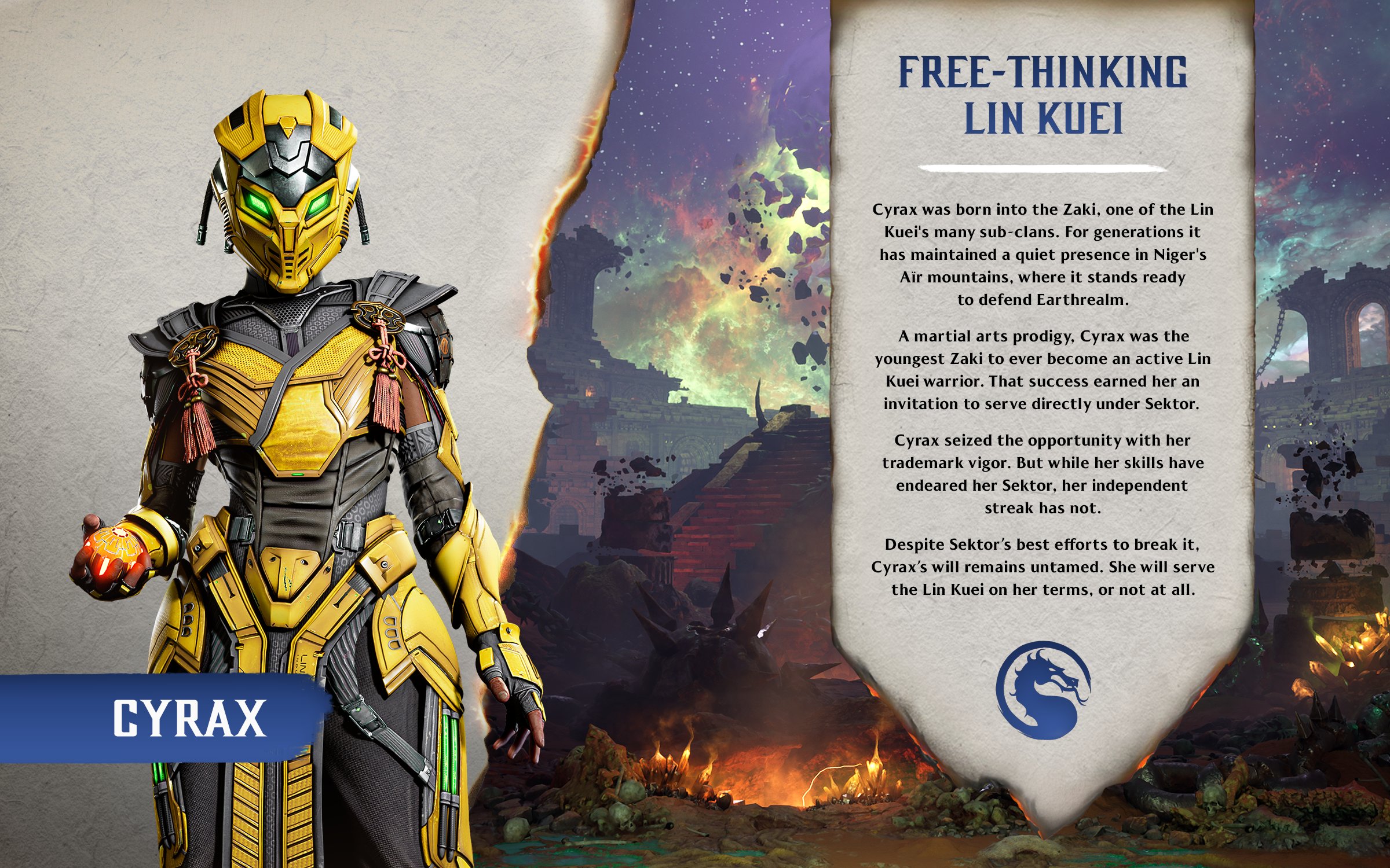 MK1 Cyrax Biographie